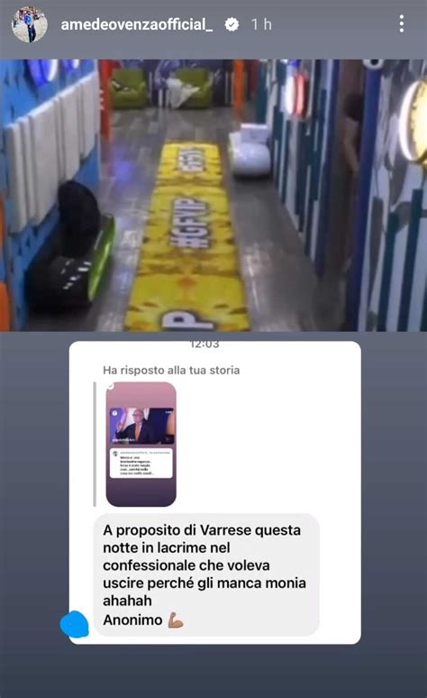 Grande Fratello Massimiliano Varrese Minaccia Di Uscire Gli Manca Monia