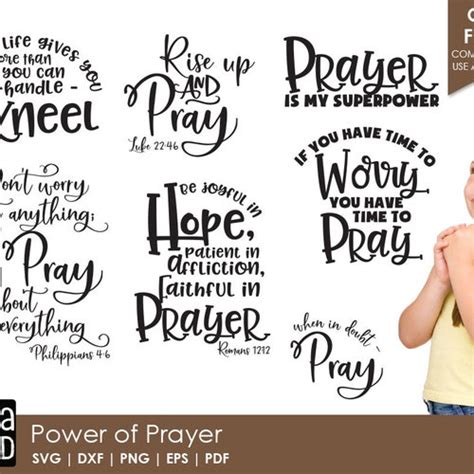 Power Of Prayer Pray Svg And Cut Files For Crafters Etsy