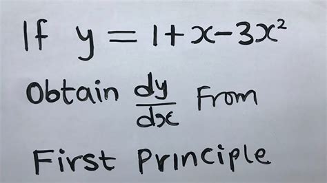 Differentiation By First Principle Method Calculus Youtube