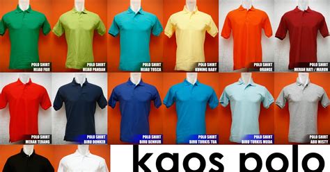 56 Pilihan Warna Kaos Polo