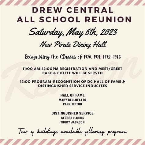 Drew Central All School Reunion Saturday May 6th | Monticello Live