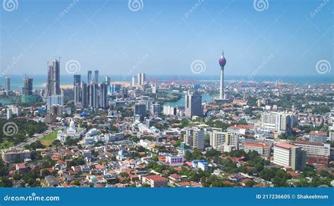 Background View Of The Colombo City Skyline With Modern Architecture