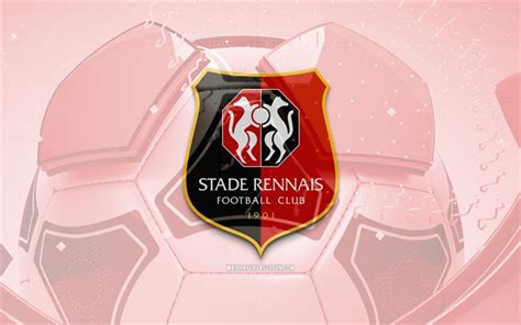 Scarica Logo Lucido Dello Stade Rennais 4k Sfondo Di Calcio Rosso