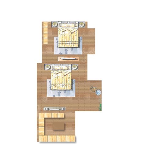 Top View Of Bedroom And Study Bedroom Study Top View PNG Transparent