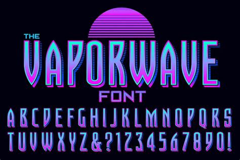 21 Vaporwave Fonts for Outstanding Designs - Onedesblog