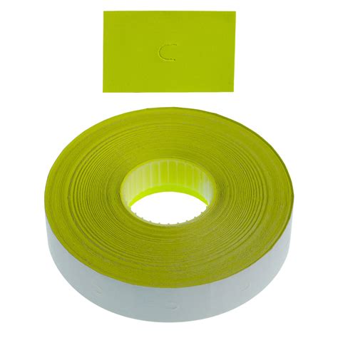 Permanent 16x23mm Fluro Yellow Labels Pricemark