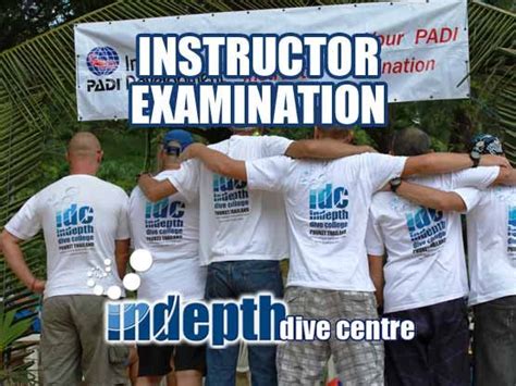 Padi Instructor Examination Ie Indepth Dive Phuket Idc Phuket