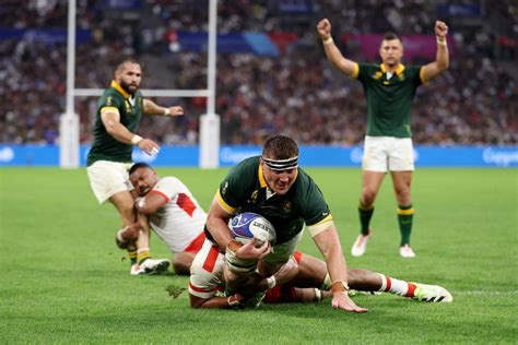 South Africa close on RWC quarter-finals with Tonga win