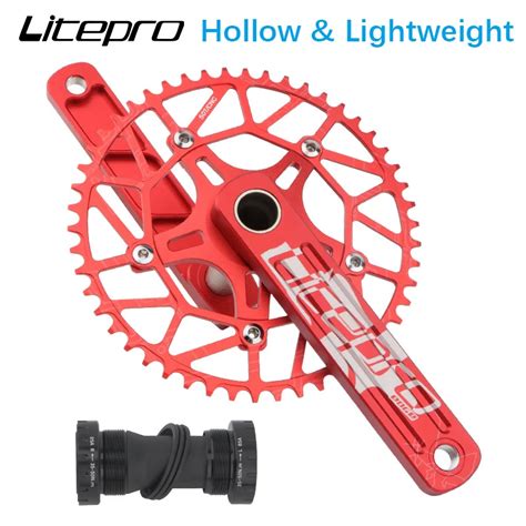 Lp Litepro Crankset Bcd For Folding Bike Aluminum Hollow Lightweight