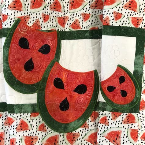 A Fresh Slice Of Summerquilted Watermelon Table Runner In