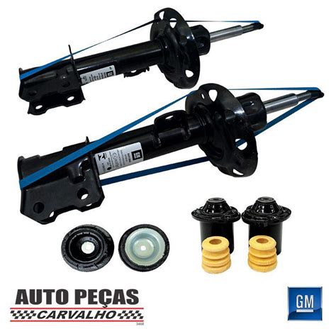 Par De Amortecedor Dianteiro GM Kit Batente Corsa Meriva