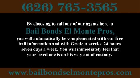 Bail Bonds El Monte Pros CA 626 765 3565 Bail Professionals YouTube