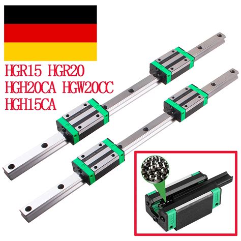 De Ru Pcs Hgr Hgr Linear Square Guide Rail Pcs Block Hgh Ca