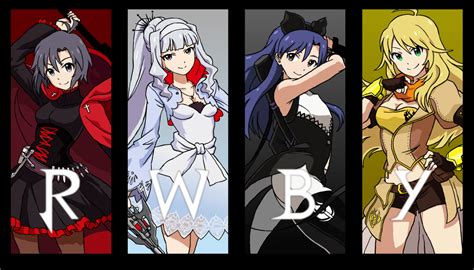 Safebooru 4girls Acronym Ahoge Amazing C Antenna Hair Black Hair Blake Belladonna Blonde Hair