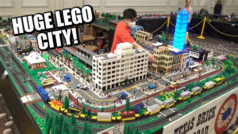 Huge Lego Train City Built By 18 People Youtube