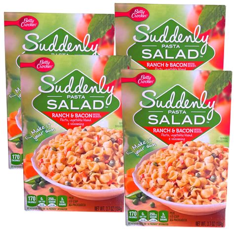 Betty Crocker Suddenly Pasta Salad Mix Ranch And Bacon Flavor 37oz Shell Pasta Dish Vegetable