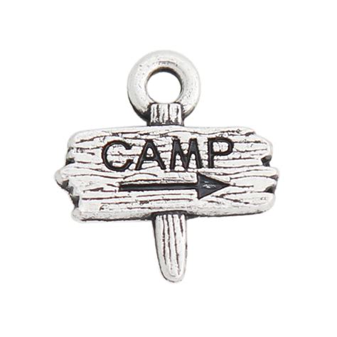 Rainxtar Double Side Alloy Camp Road Sign Charms For Campers 1213mm