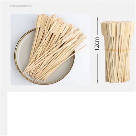 Pcs Bamboo Wood Barbecue Skewers Natural Bbq Bamboo Skewers Ebay