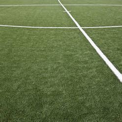 Soccer field with markings. stock photo