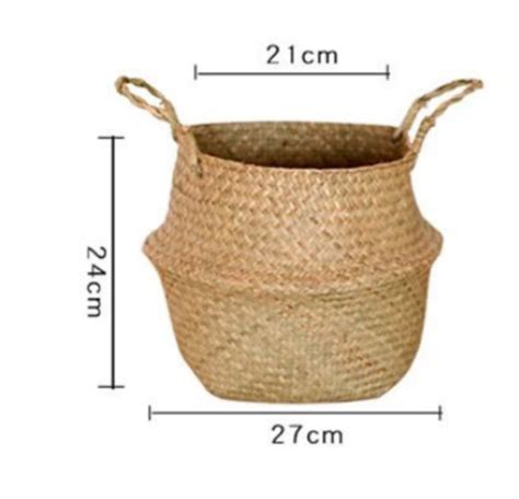 Seagrass Belly Basket Floor Planter Storage Belly Basket Natural