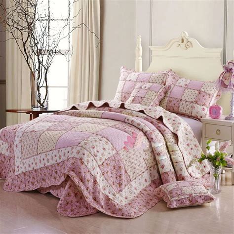 Chausub Cotton Quilt Set Pc Korean Floral Printed Patchwork