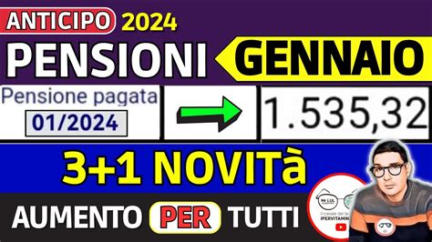 Anticipo Pensioni Gennaio Verifica Nuovi Importi Aumenti