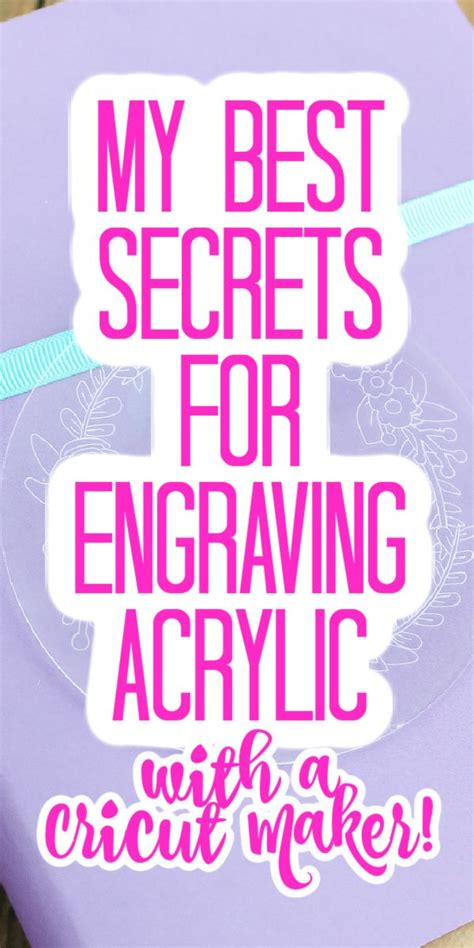 How To Engrave Acrylic With The Cricut Maker Artofit