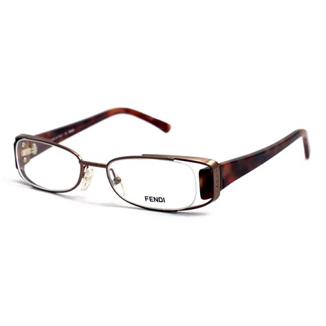 Fendi Eyeglasses Women Bronze Havana Frames Oval 52 17 135 F764 700 Oval