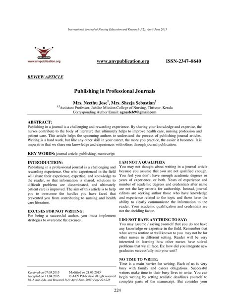 (PDF) Publishing in Professional Journals INTRODUCTION