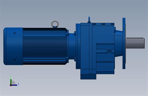 Rf137法兰轴伸式安装斜齿轮减速机 Rf137 Y15 4p 160l M1 0° Φ450 5265solidworks 2021