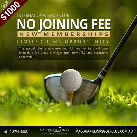 Individual Membership – Macquarie Links Golf Club