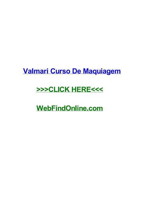 Valmari Curso De Maquiagem By Madisoniqjx Issuu