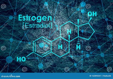 Hormone Estrogen Estradiol Oestradiol Structural Chemical Formula And