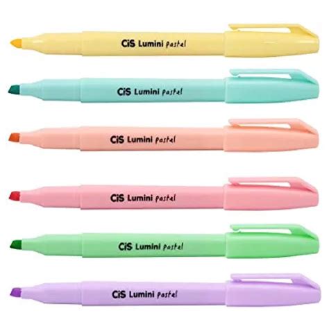 Marca Texto Lumini Pastel Kit C Cores Cis Escorrega O Pre O