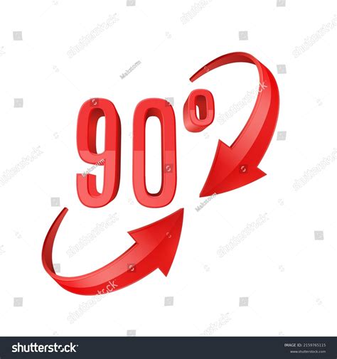 Red Glossy 3d Curve Arrows 90 Stock Vector Royalty Free 2159765115