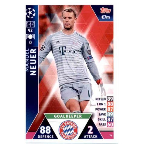 Compra Online Manuel Neuer Bayern München Topps Champions League 2018 19