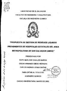 Propuesta De Gesti N De Residuos L Quidos Provenientes De Hospitales