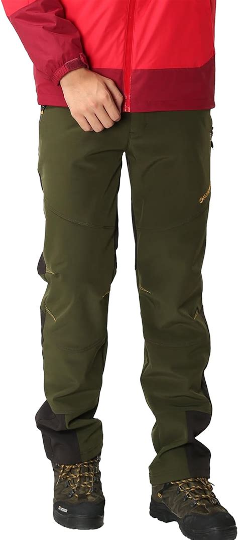 Softshell Trousers Mens Waterproof Windproof Fleece Lined Trousers