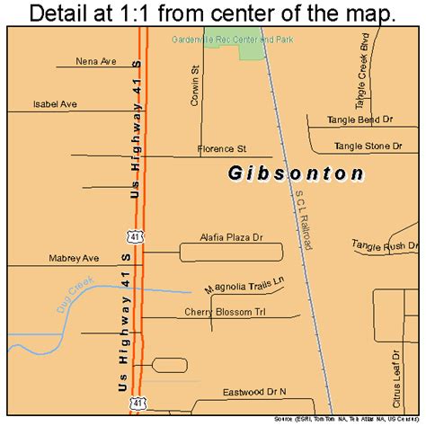 Gibsonton Florida Street Map 1225900