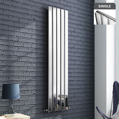 Ibathuk 1600 X 360 Vertical Column Designer Radiator Chrome Single