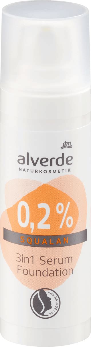 Alverde NATURKOSMETIK Serum Foundation 3in1 Mit 0 2 Squalan 30 Ml