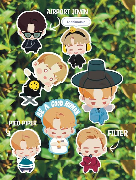 BTS Island In The Seom Game Inspired Stickers Jimin Be A Etsy Be A