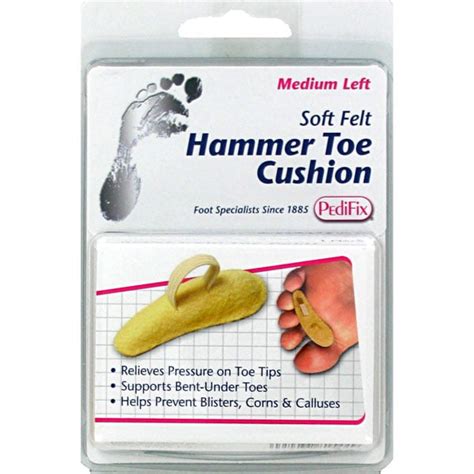 Pedifix Soft Felt Hammer Toe Cushion Beige Large Right Walmart