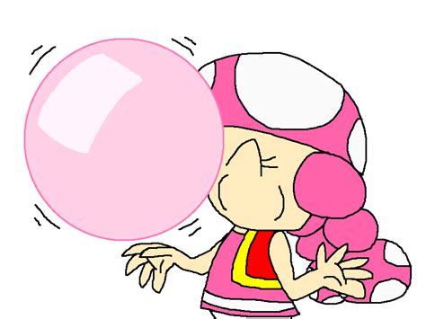 Toadettes Bubble Gum Blowing By Pokegirlrules On Deviantart