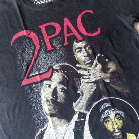 Tupa Shakur Vintage Wash Rap Tee Kaos Rapper Hip Hop 2Pac Tupac Shakur