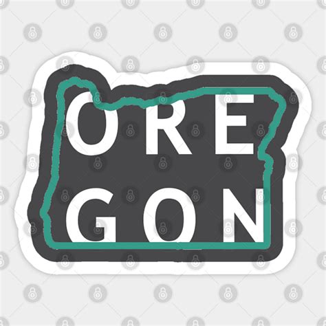 Oregon State Outline - Oregon - Sticker | TeePublic