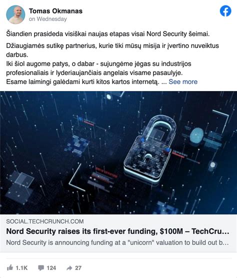 Lietuvoje Užaugo Antrasis Vienaragis „nord Security Vertė Pasiekė 1