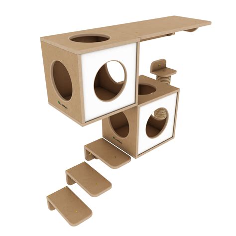 Conjunto Persa de playground para gatos 7 itens Linha Ecológica