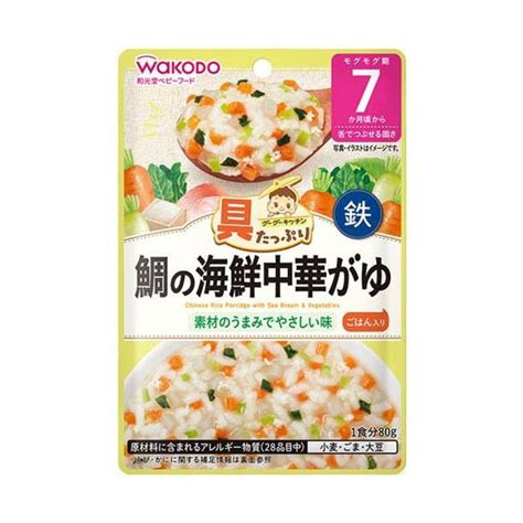 【送料無料】アサヒグループ食品 和光堂 具たっぷりグーグーキッチン 鯛の海鮮中華がゆ 80g 7か月頃から 1個 101