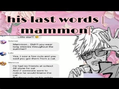 Obey Me Text His Last Words Mammon Youtube